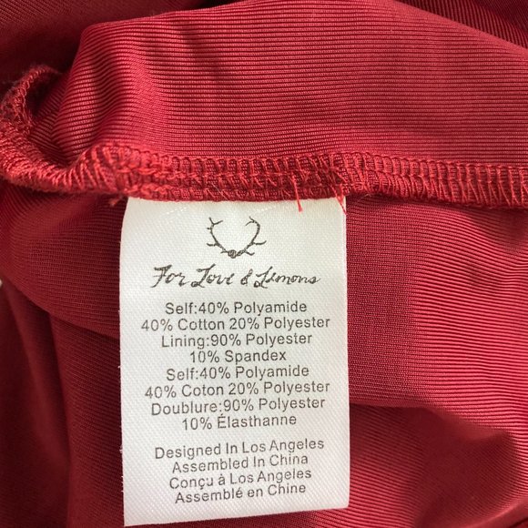 For Love & Lemons Crimson Red Lace A Night to Remember Backless NWT - Size US XS - Picture 8 of 9